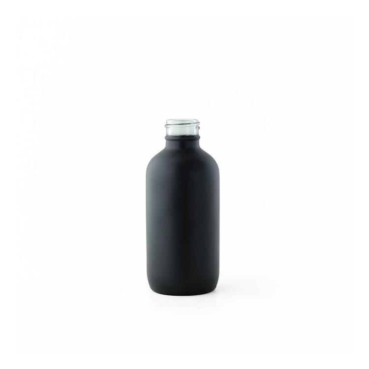 4 oz. Matte Black Round Glass Perfume Bottle