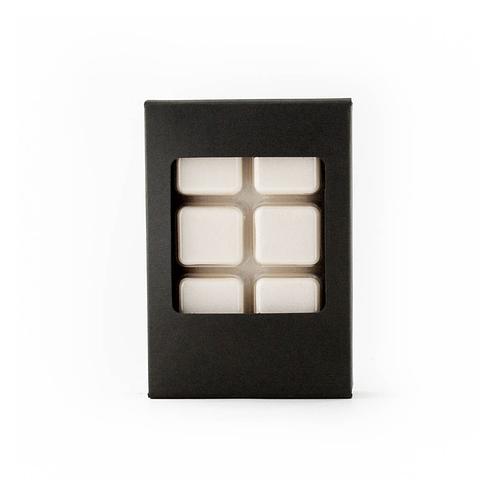 Black Retail Wax Melt Box with filled clamshell inside