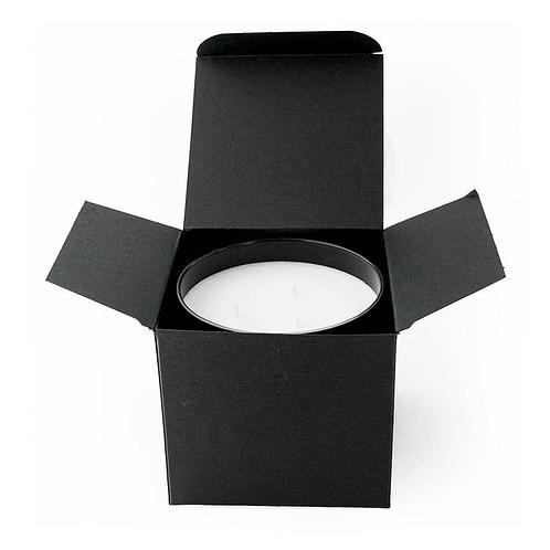 Black 3-wick Retail Candle Tumbler Box with a 3-Wick Tumbler in the box