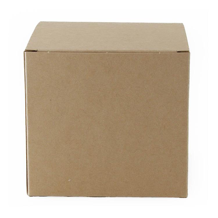 Front facing image of Kraft 3-wick Retail Candle Tumbler Box on a white background