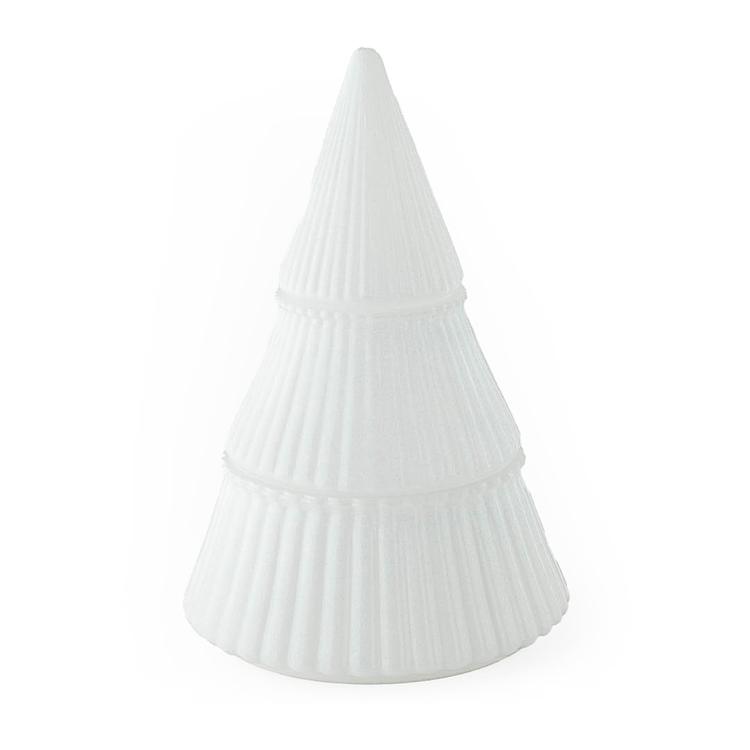 Snow White Tiered Glass Tree Jar on a white background