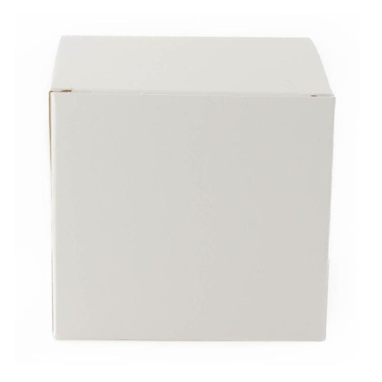 Front facing image of White 3-wick Retail Candle Tumbler Box on a white background