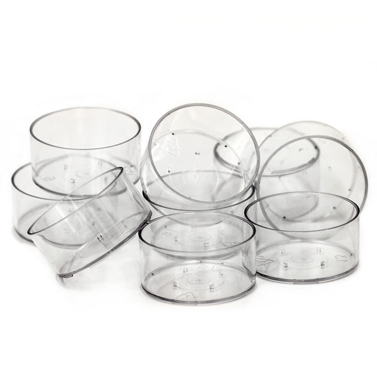 Lot of 12 Melt Cups Clear Polycarbonate Plastic Maxi Tealight Cups 