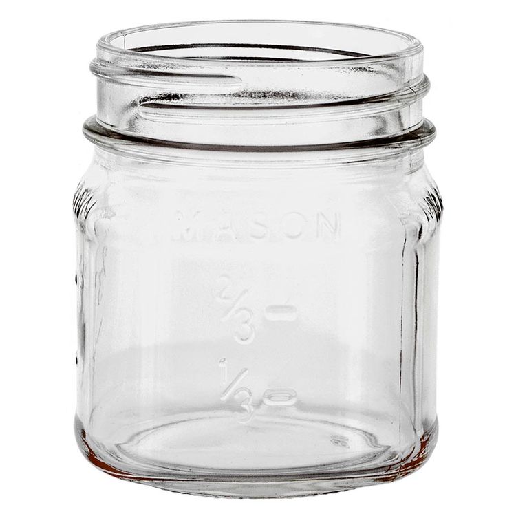 Label ready 8 oz. glass mason jar