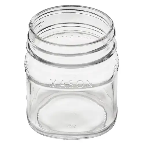 top, inside view of the 8 oz mason jar