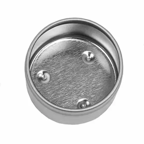 Inside view of 2 oz candle tin 