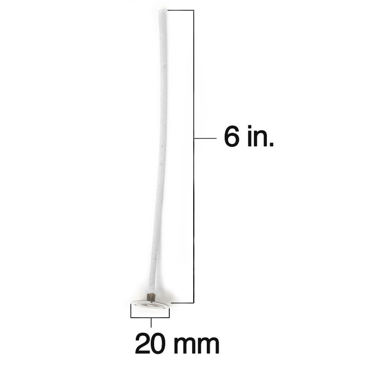 LX 22 6" Pretabbed Wick size 6 inch by 20mm