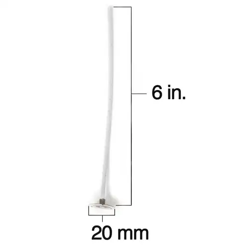 LX 24 6" Pretabbed Wick Size Chart