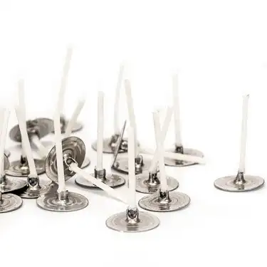 Zinc 62-52-18 6 Pretabbed Wick Zinc Candle Wicks Prewaxed Pretabbed Pack of  12 or 100 Low Soot, Cool Burn Cotton Candle Wick 