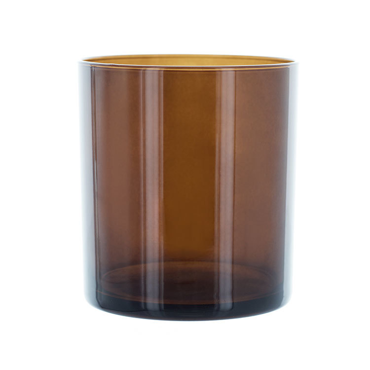 Amber Glass Straight Sided Tumbler Jar