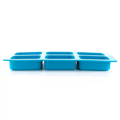 6 Bar Rounded Rectangle Silicone Soap Mold Side Profile