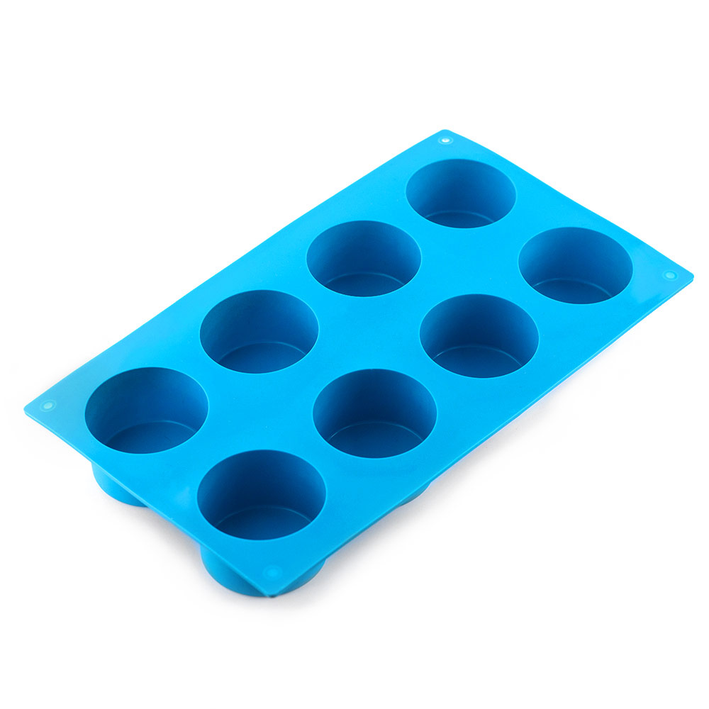 8 Bar Circle Silicone Soap Mold - CandleScience