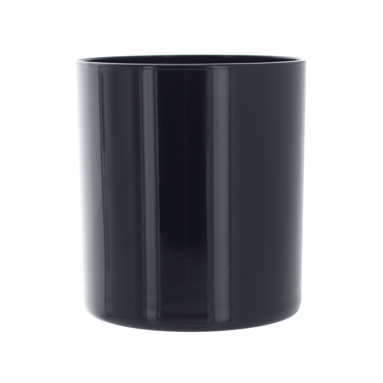 Black Straight Sided Tumbler Jar
