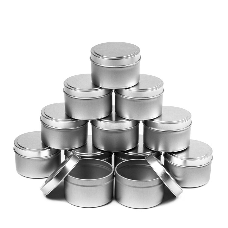6 oz. Candle Tins 12 piece Case Stacked