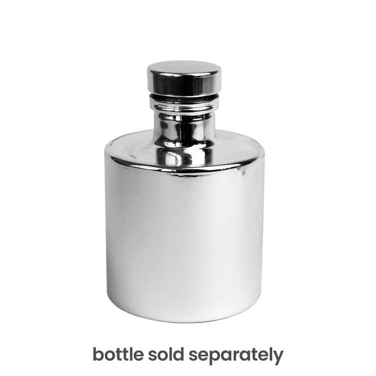 Round Bottle Stopper on round silver diffuser bottle