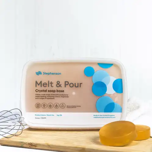 2 lb tray of Stephenson Honey Melt and Pour Soap Base