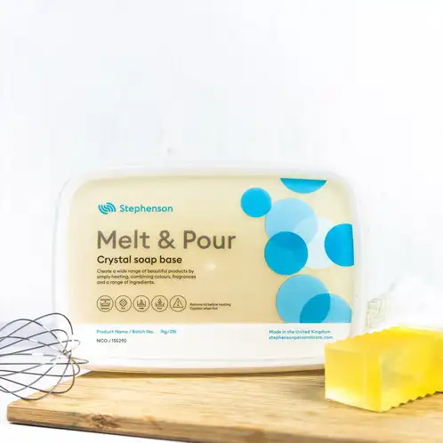 2 lb tray of Stephenson Organic Oils Melt and Pour Soap Base