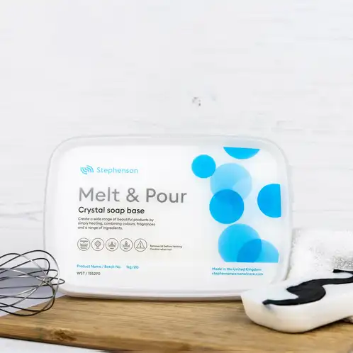 2 lb tray of Stephenson White Melt and Pour Soap Base