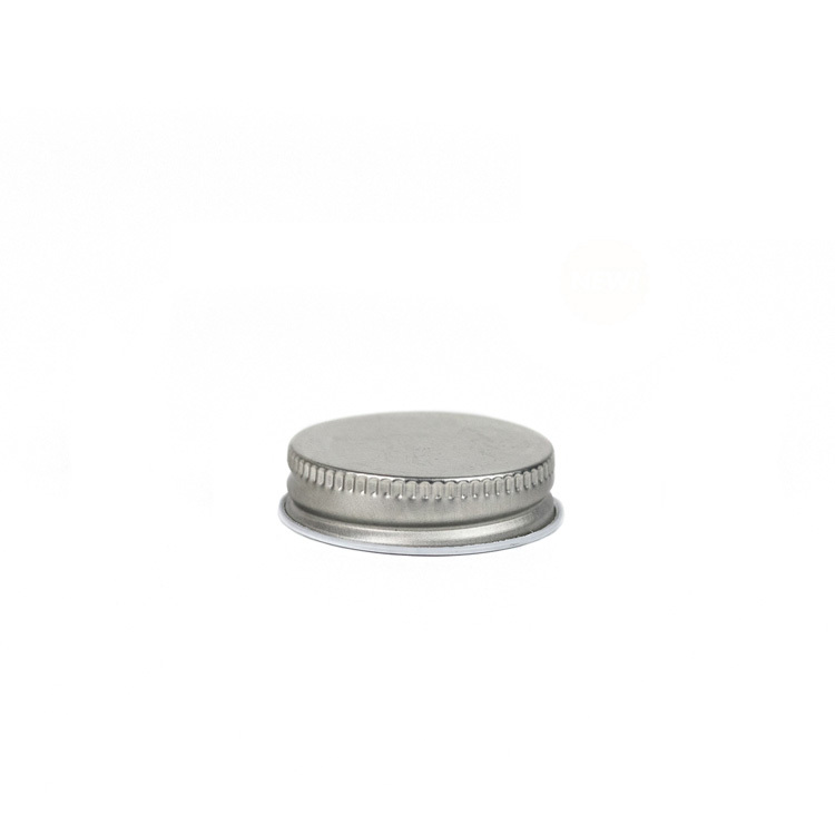 #38 Silver Threaded Lid Top View