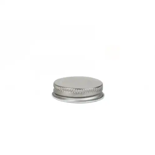 #38 Silver Threaded Lid Top View