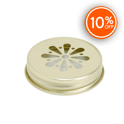 #70 G Gold Daisy Threaded Lid (Discontinued)