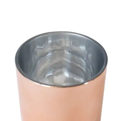 Inside of the copper tumbler jar