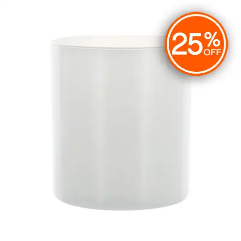 White Straight Sided Tumbler Jar (Import)