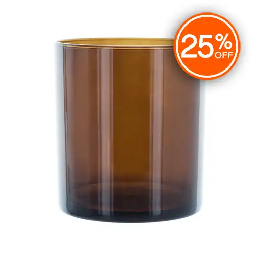 Amber Straight Sided Tumbler Jar (Import)