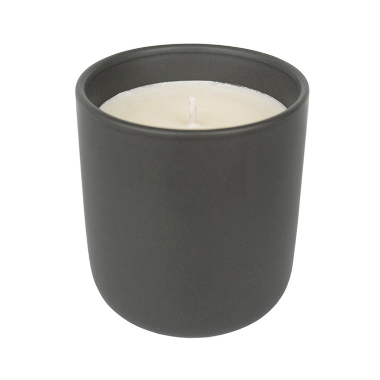 Charcoal Color Nordic Ceramic Tumbler with wax inside