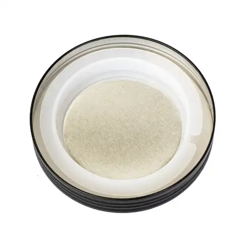 Inside view of the black faux thread metal lid.