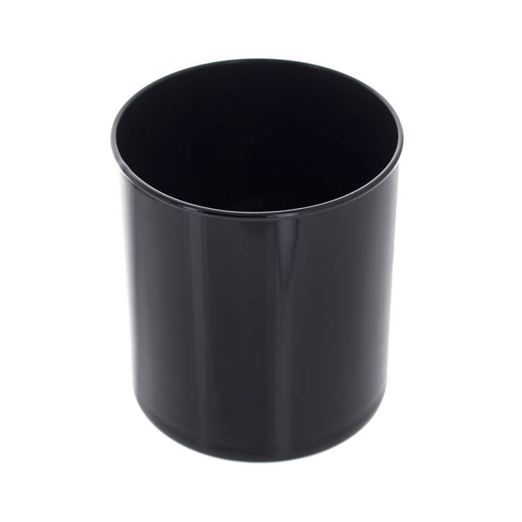 Black Straight Sided Tumbler Jar Top View
