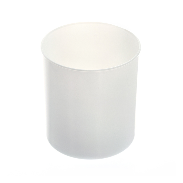 White Straight Sided Tumbler Jar Top View