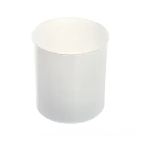 White Straight Sided Tumbler Jar Top View