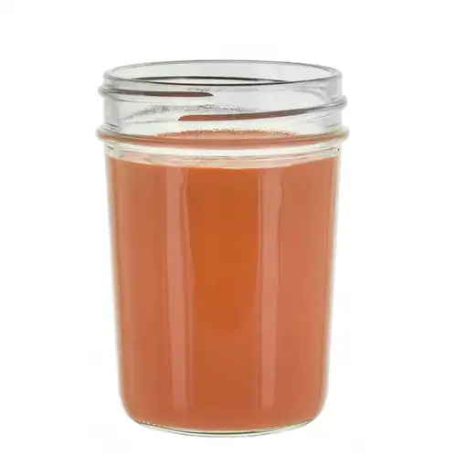 8 oz. glass jelly jar with candle wax