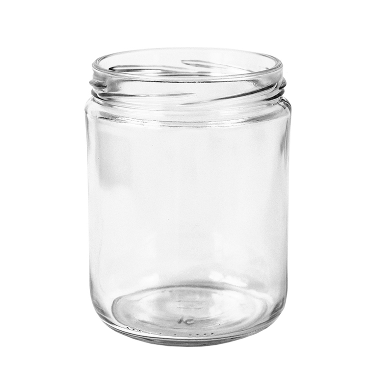 16 oz. Clear Glass Straight Sided Salsa Jar, 82mm 82-2040, 12/cs