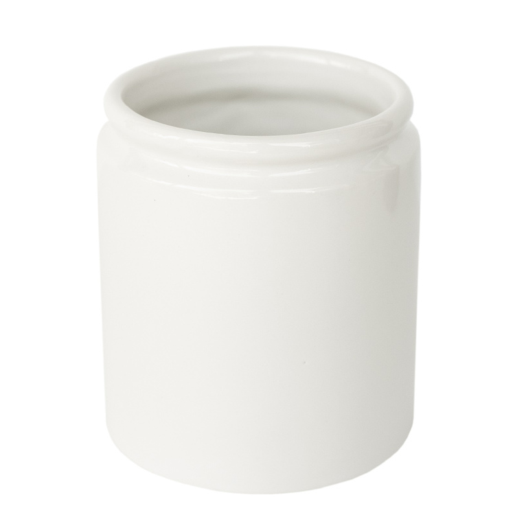 Farmhouse Ceramic Jar in white.