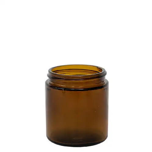 Straight Sided 16 oz. Amber Glass Candle/Salve Jar per dozen