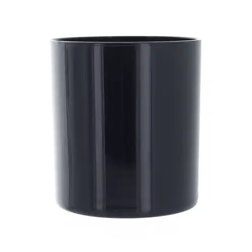 Popular candle container black straight sided jar