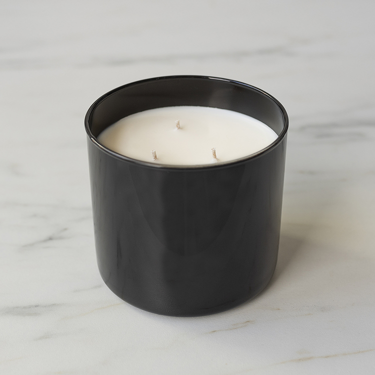 Black 3-Wick Tumbler Jar Candle