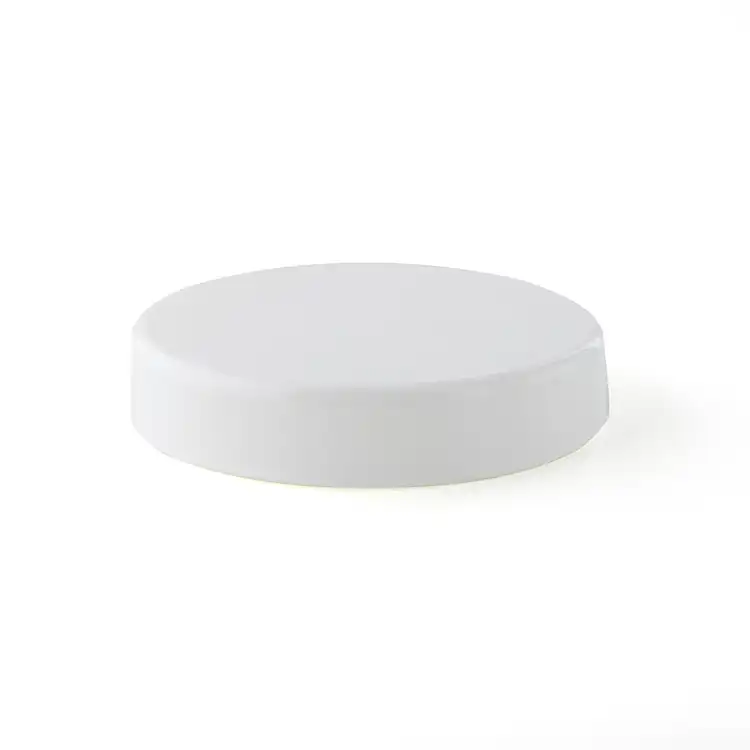 White Glass Tumbler Lid Top View