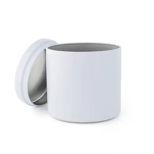 Large White Infinity Tin Empty