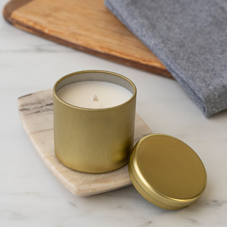 Mini Gold Infinity Tin with Candle