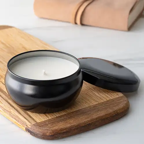 Black Bubble Tin Candle