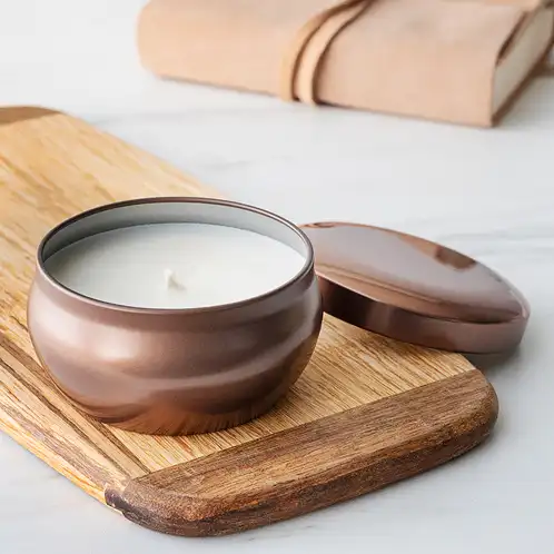 Bronze Bubble Tin Candle