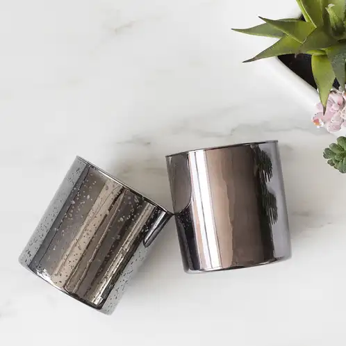 Smoked Silver Mercury Tumbler Jar and Smoked Silver Tumbler Jar