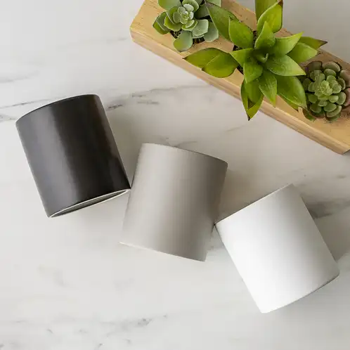 Stone, Black, and White Modern Ceramic Tumbler 