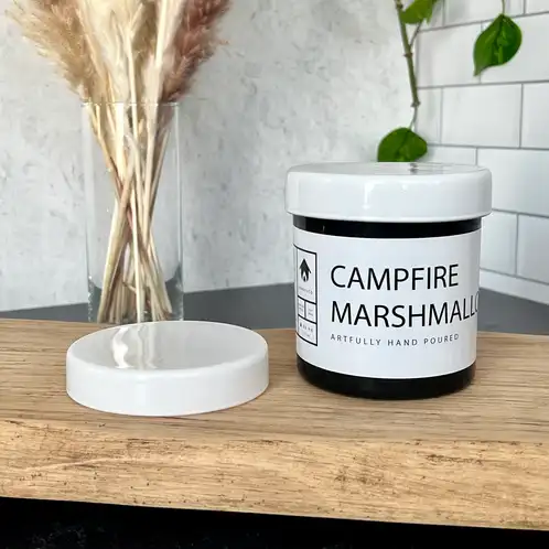 White Glass Tumbler Lid with Black Straight Sided Tumbler with White Glass Lid