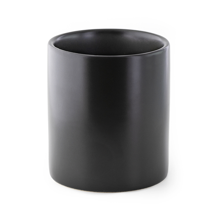 CandleScience Black Modern Ceramic Tumbler | Wholesale Ceramic Candle Container 12 PC Case