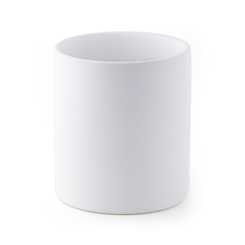 White Modern Ceramic Tumbler Side View