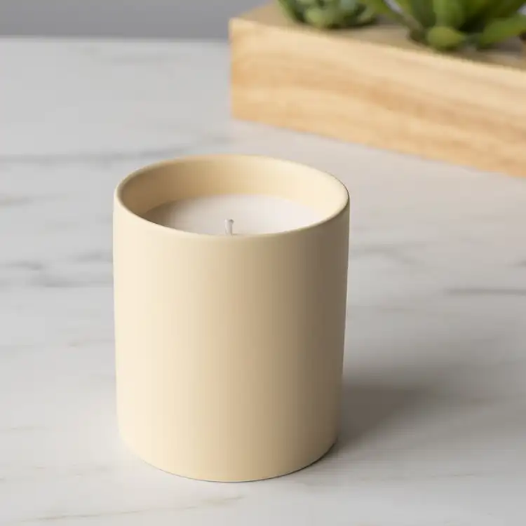 Buttercream Modern Ceramic Tumbler Candle